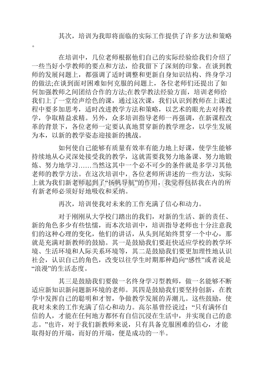 新教师培训个人总结5篇Word文档下载推荐.docx_第2页