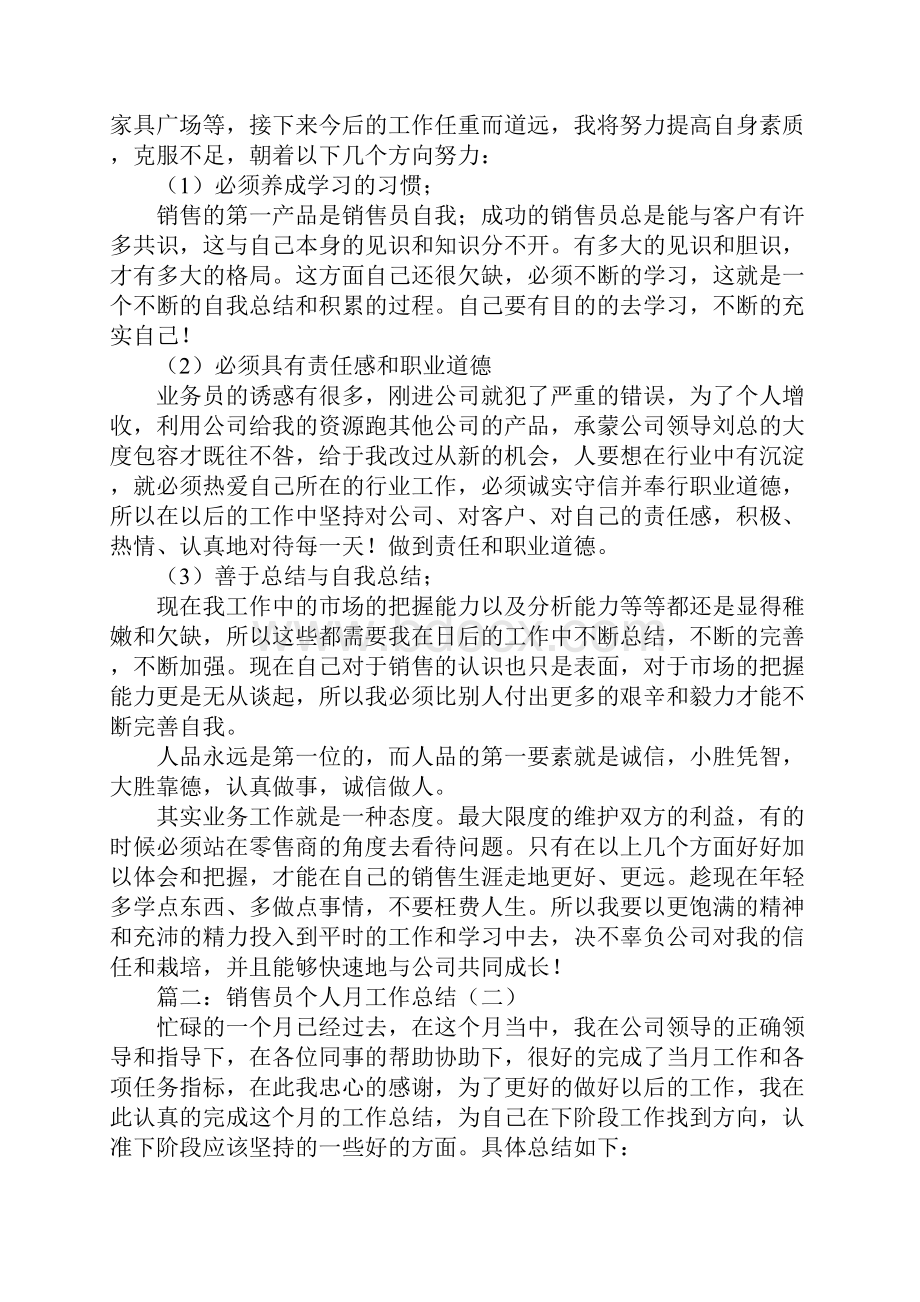 销售员工个人工作总结四篇.docx_第2页