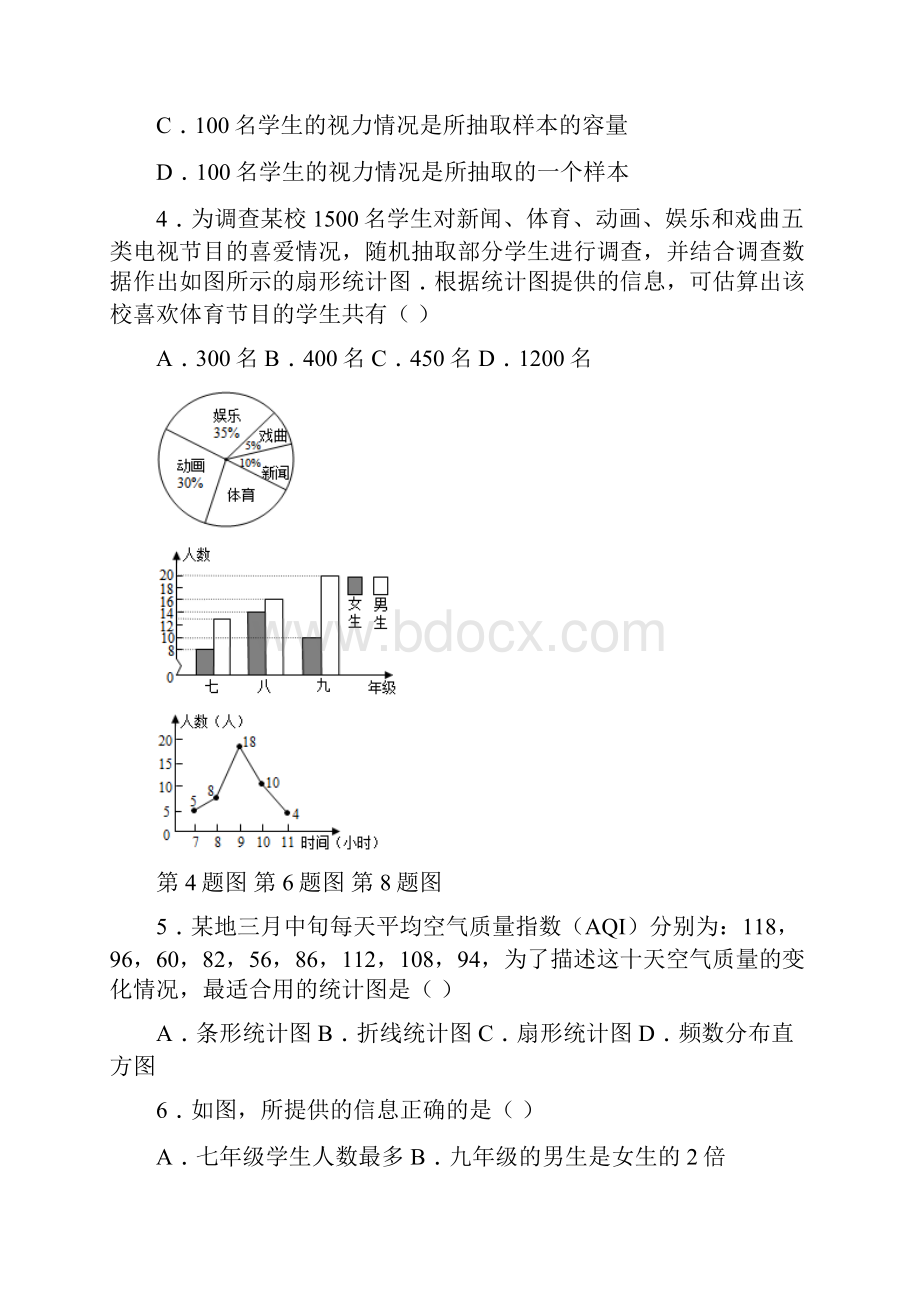 七年级数学下册第6章《数据与统计图表》培优测试题浙教版.docx_第2页