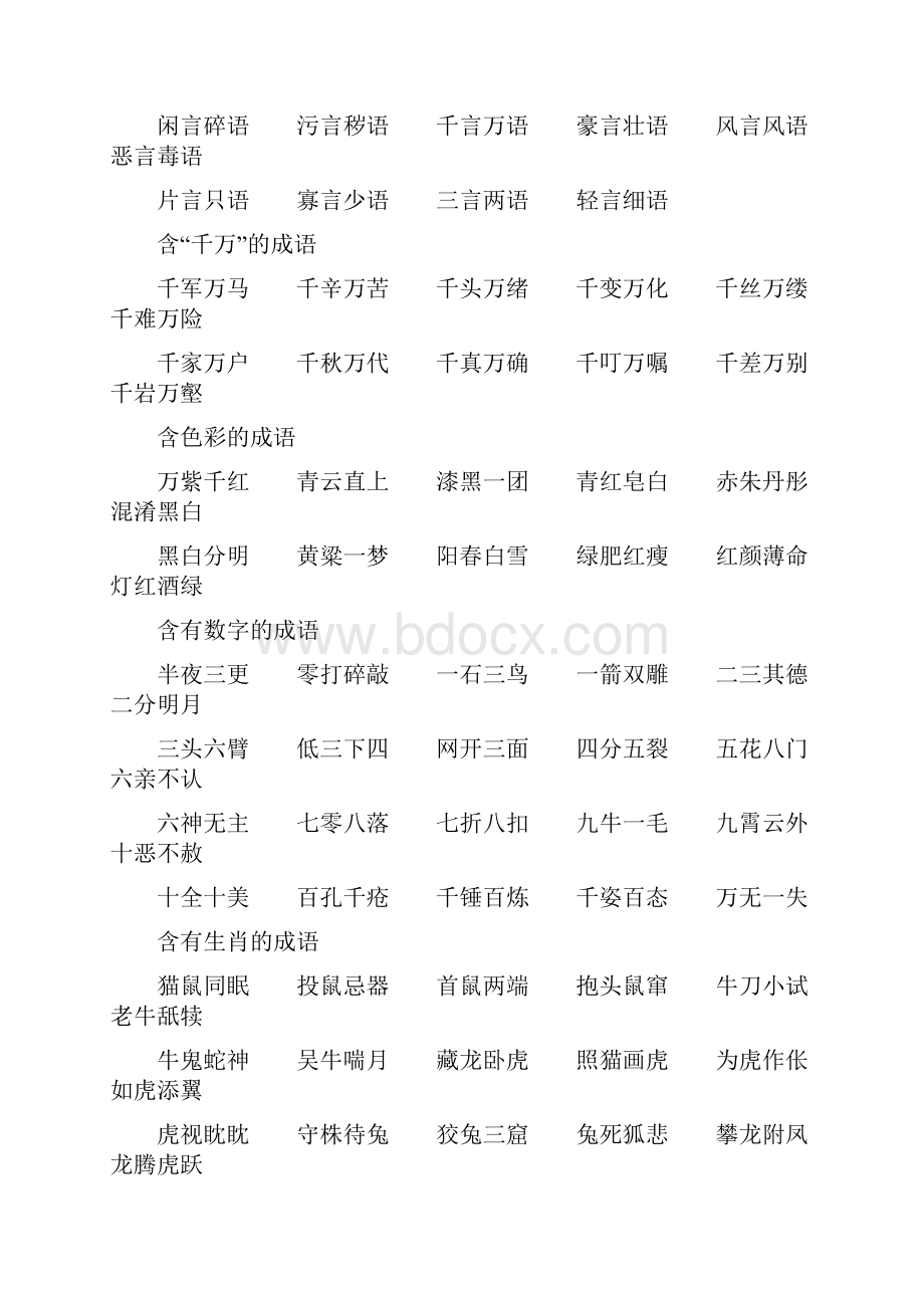 四年级成语归类Word文档格式.docx_第3页