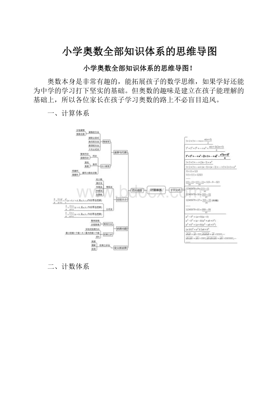 小学奥数全部知识体系的思维导图.docx_第1页