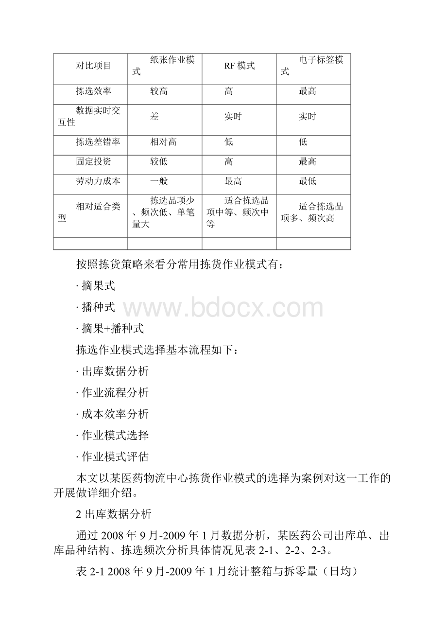 医药物流中心拆零拣货作业模式选择案例及拣选策略选择探讨.docx_第3页