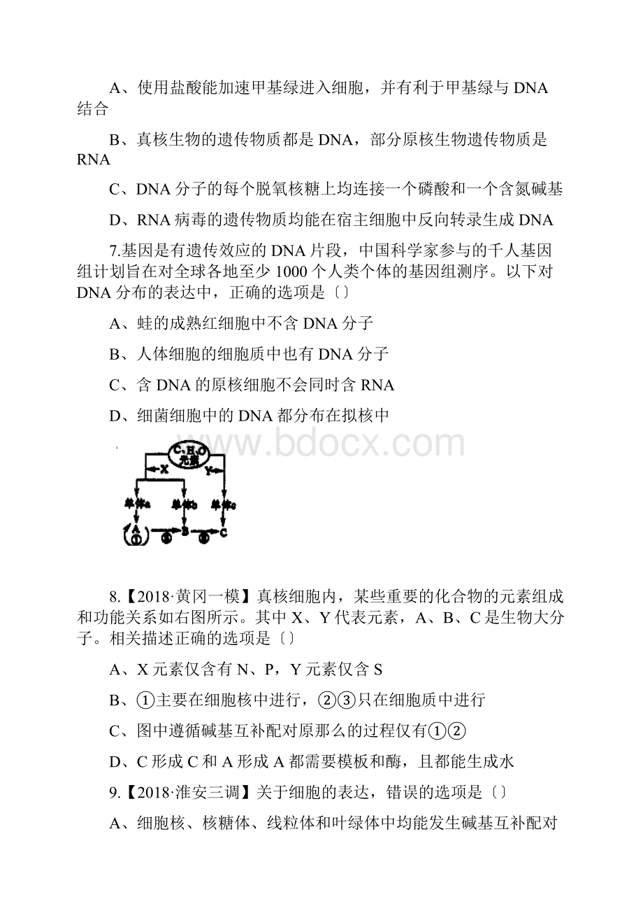 安徽望江二中高三上第四次抽考生物复读班.docx_第3页