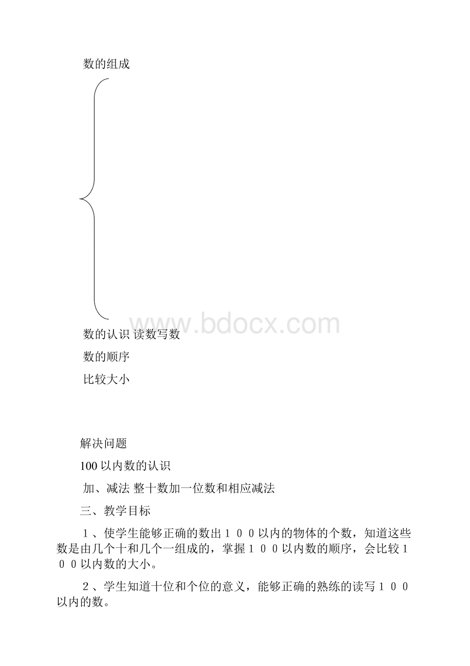 人教版一下册单元以内数的认识教案.docx_第2页