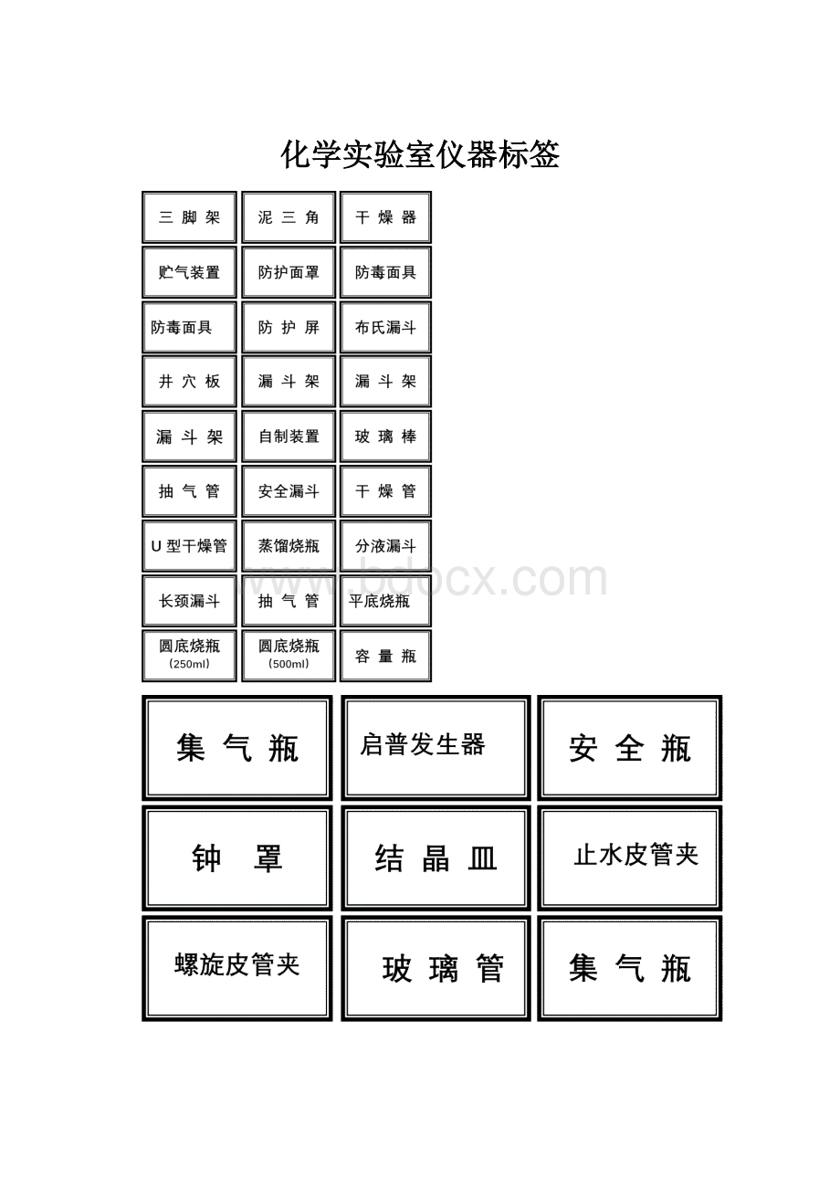 化学实验室仪器标签Word文档下载推荐.docx