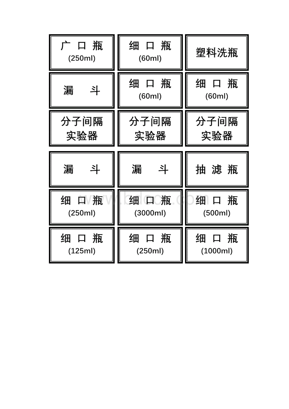 化学实验室仪器标签Word文档下载推荐.docx_第3页