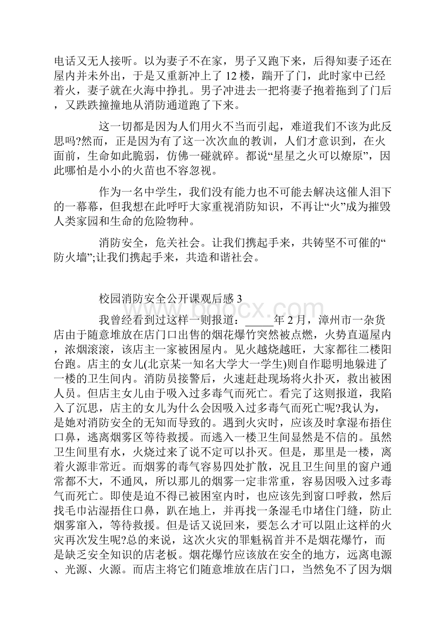 校园消防安全公开课观后感范文五篇.docx_第3页