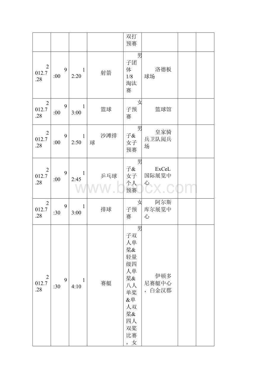 伦敦奥运会时间安排表完整.docx_第2页