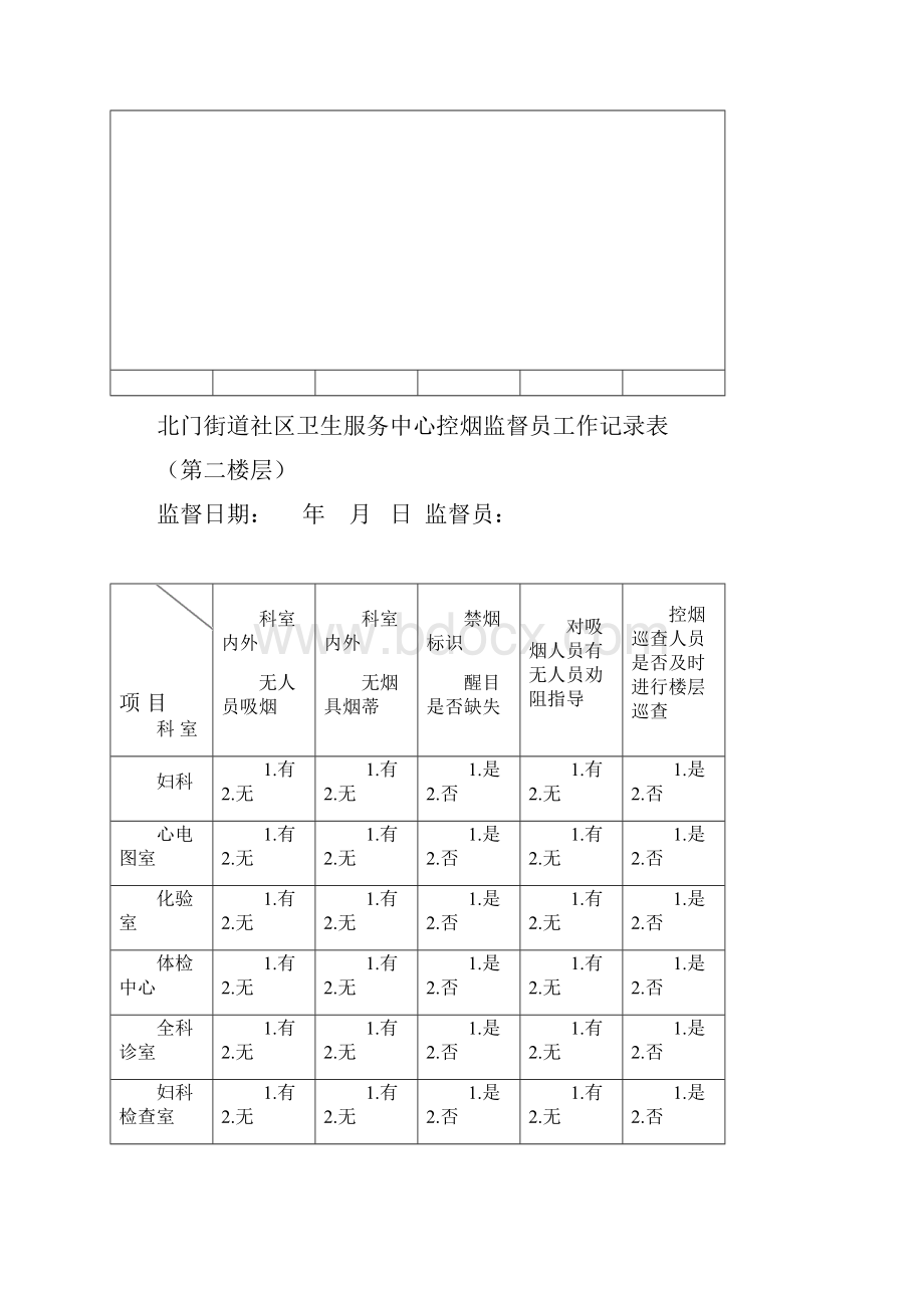 控烟监督员巡查员工作记录簿表.docx_第2页