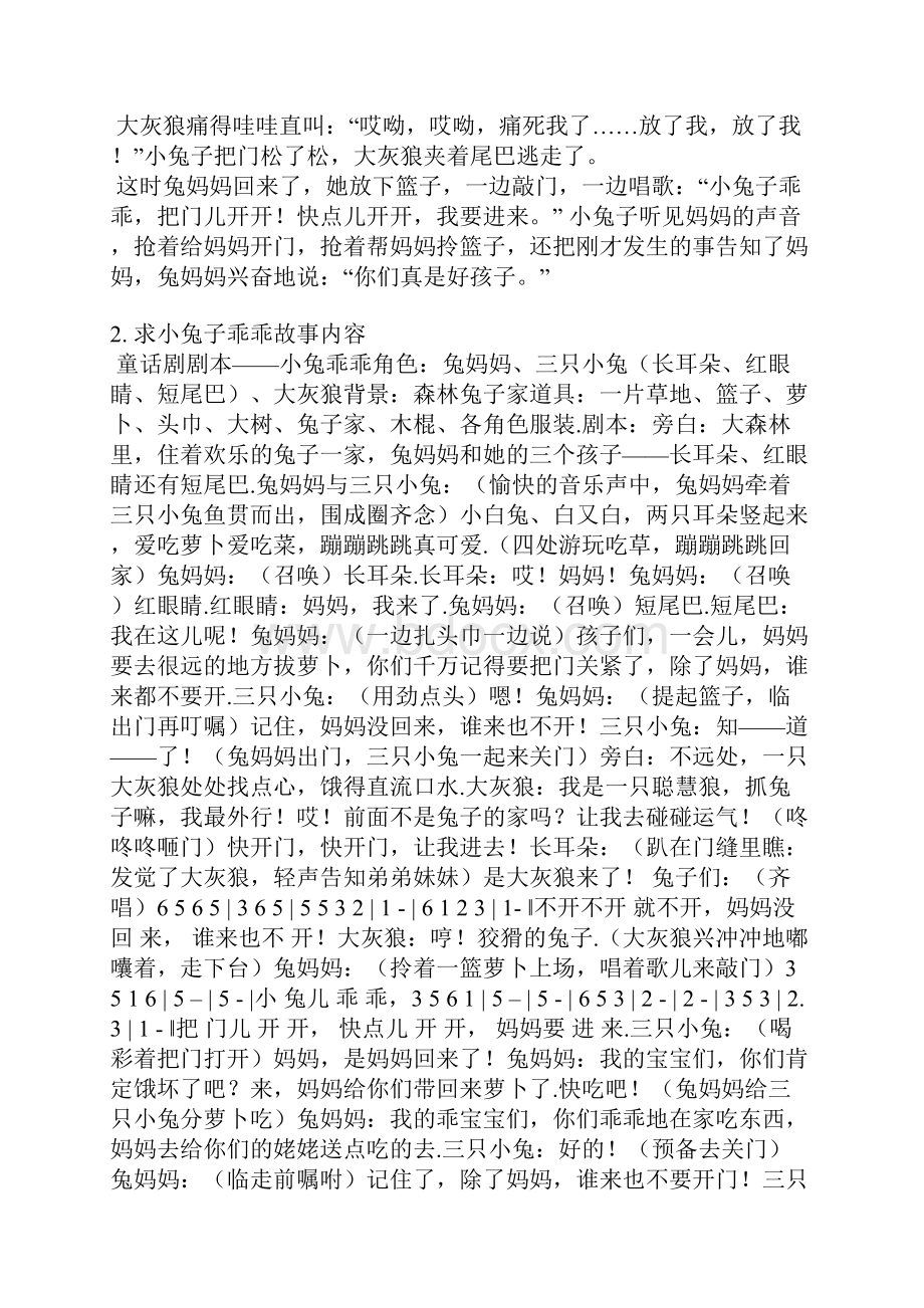 小兔子乖乖的故事简短.docx_第2页