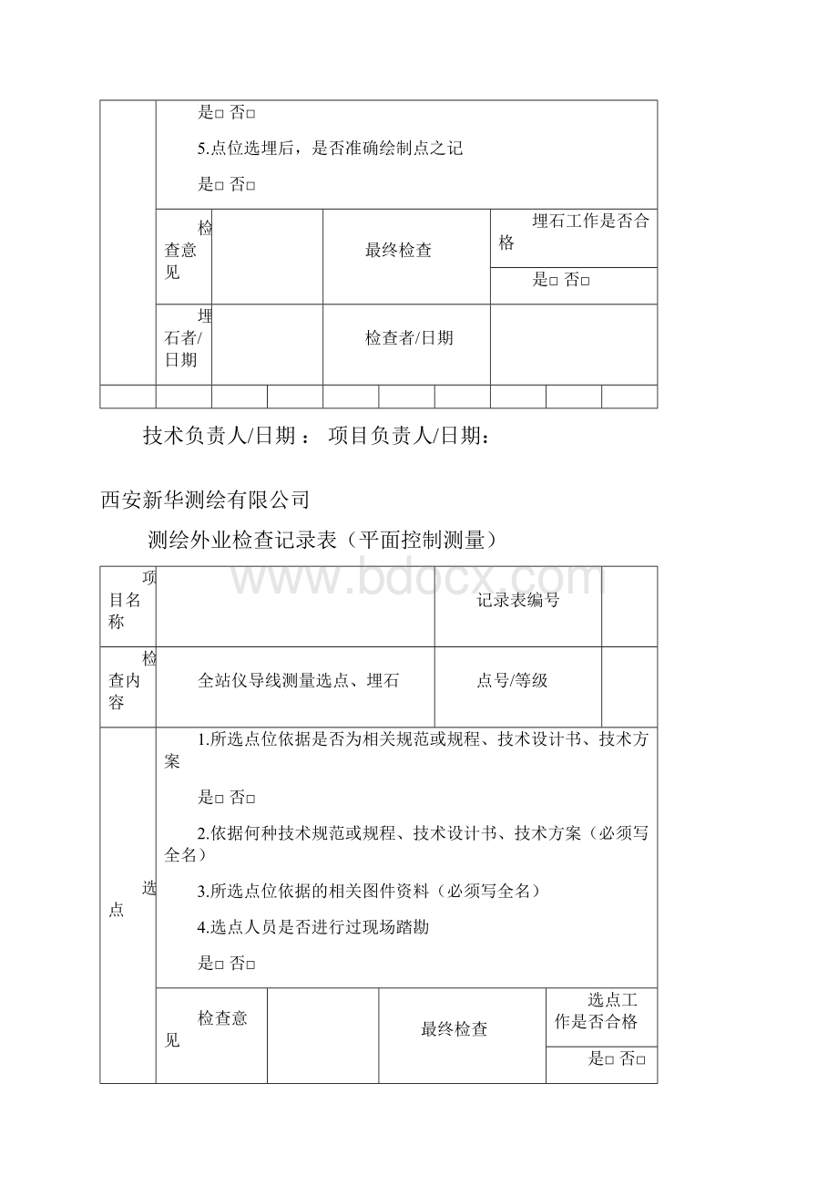 测绘外业项目检查记录表Word文件下载.docx_第3页