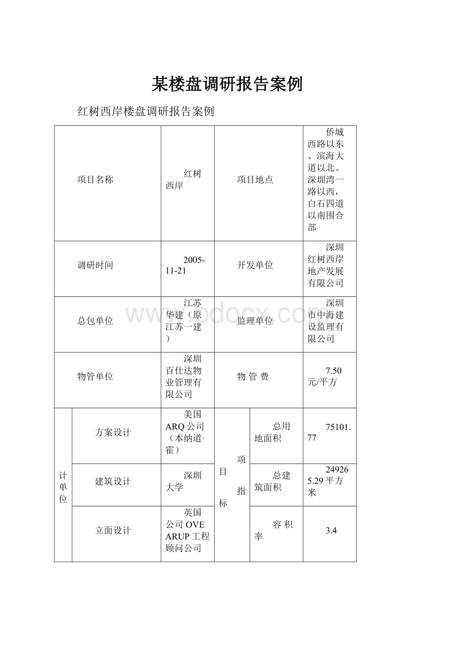 某楼盘调研报告案例Word文档格式.docx