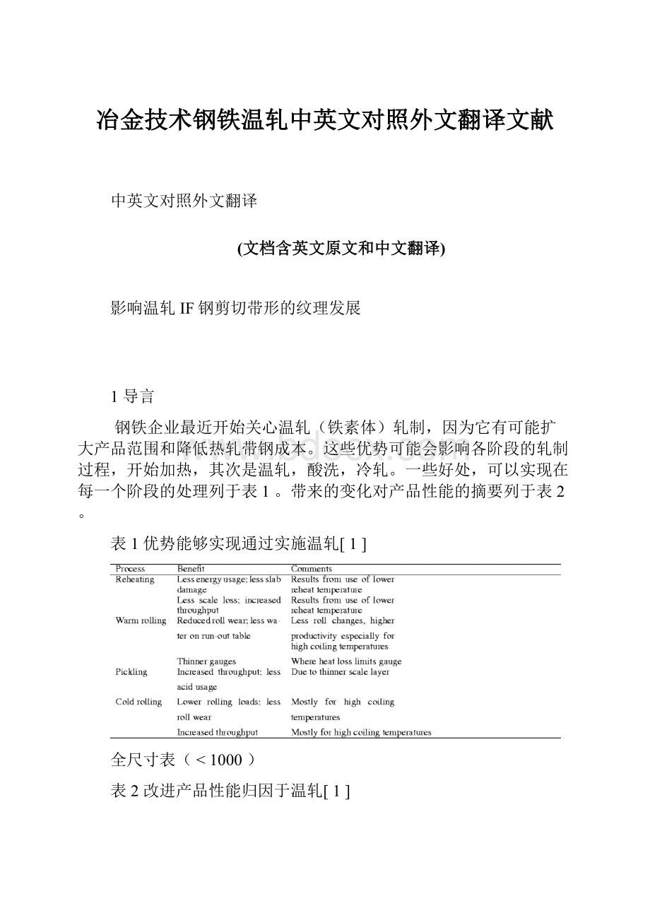 冶金技术钢铁温轧中英文对照外文翻译文献.docx_第1页