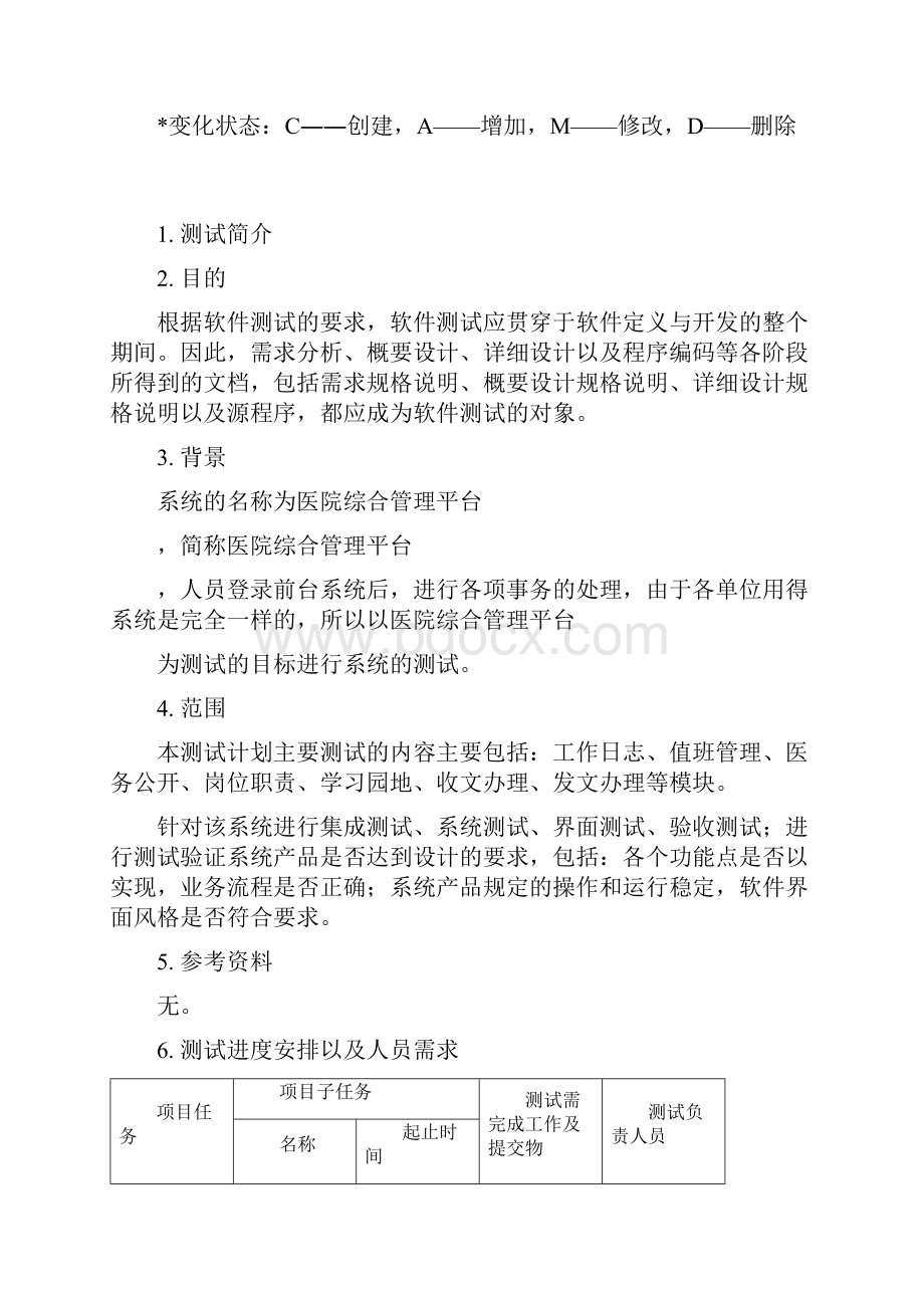 医院综合管理平台测试计划.docx_第2页