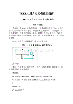 TEKLA用户定义横截面指南Word文档格式.docx