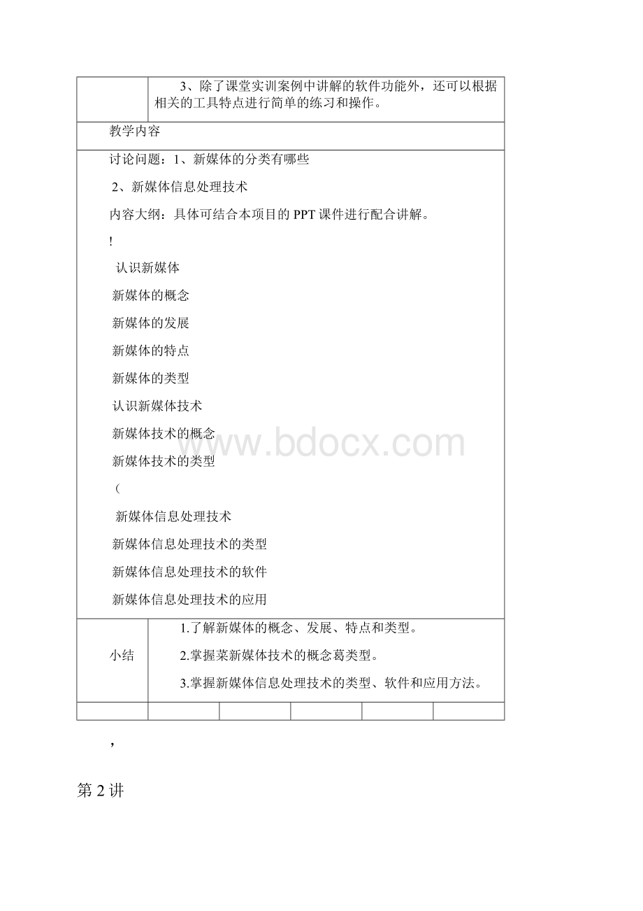 新媒体技术与应用教学教案.docx_第2页