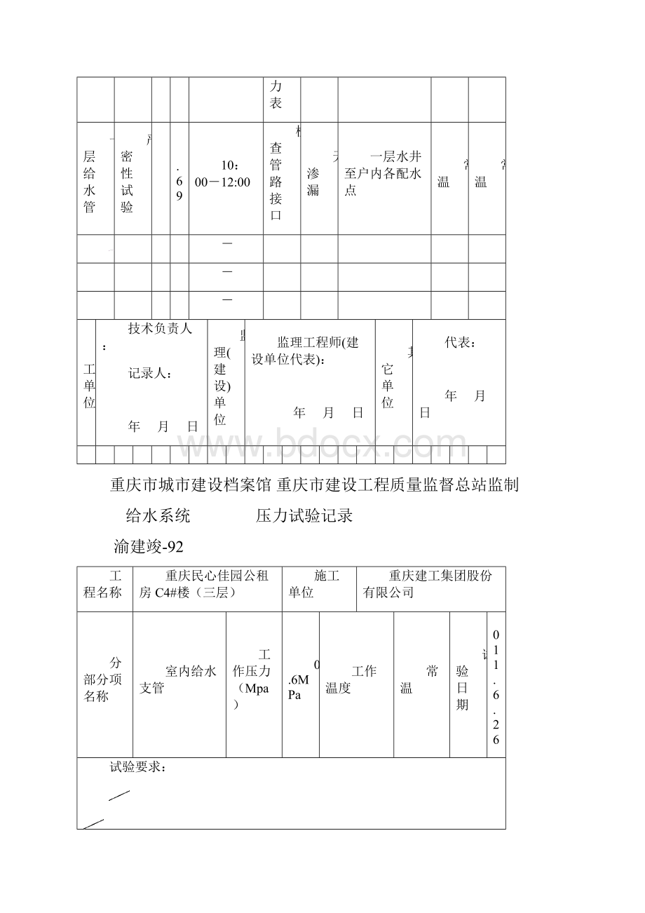 92 压力试验记录C4Word格式.docx_第2页