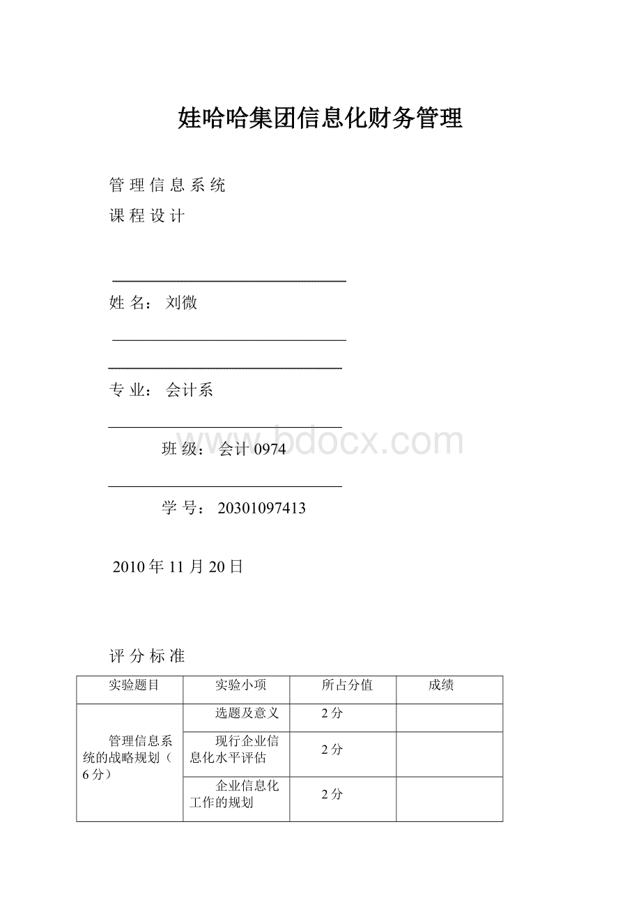 娃哈哈集团信息化财务管理.docx_第1页