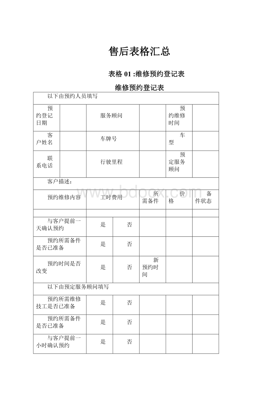 售后表格汇总Word文档格式.docx_第1页