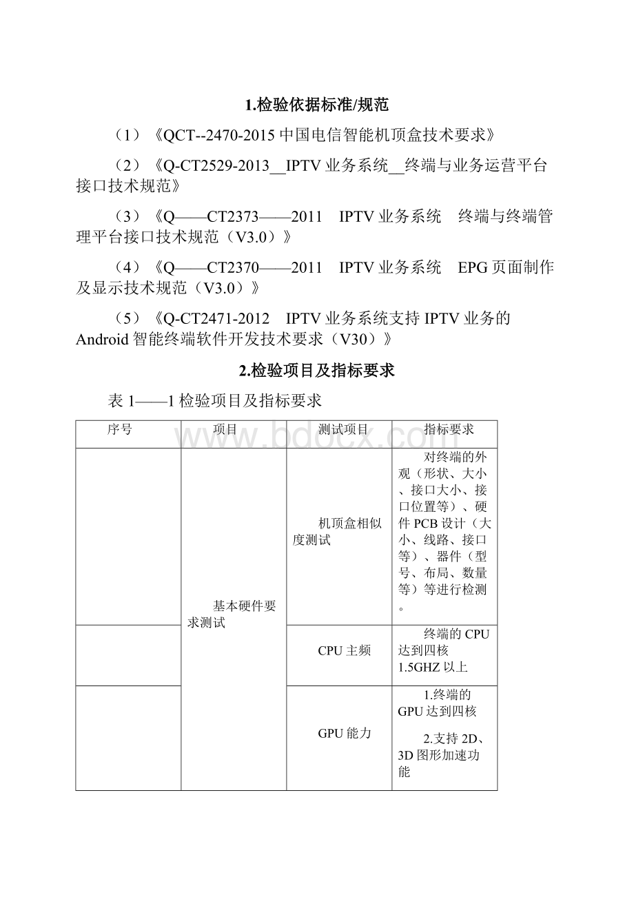 OTT电信集团智能机顶盒产品测试规范.docx_第2页