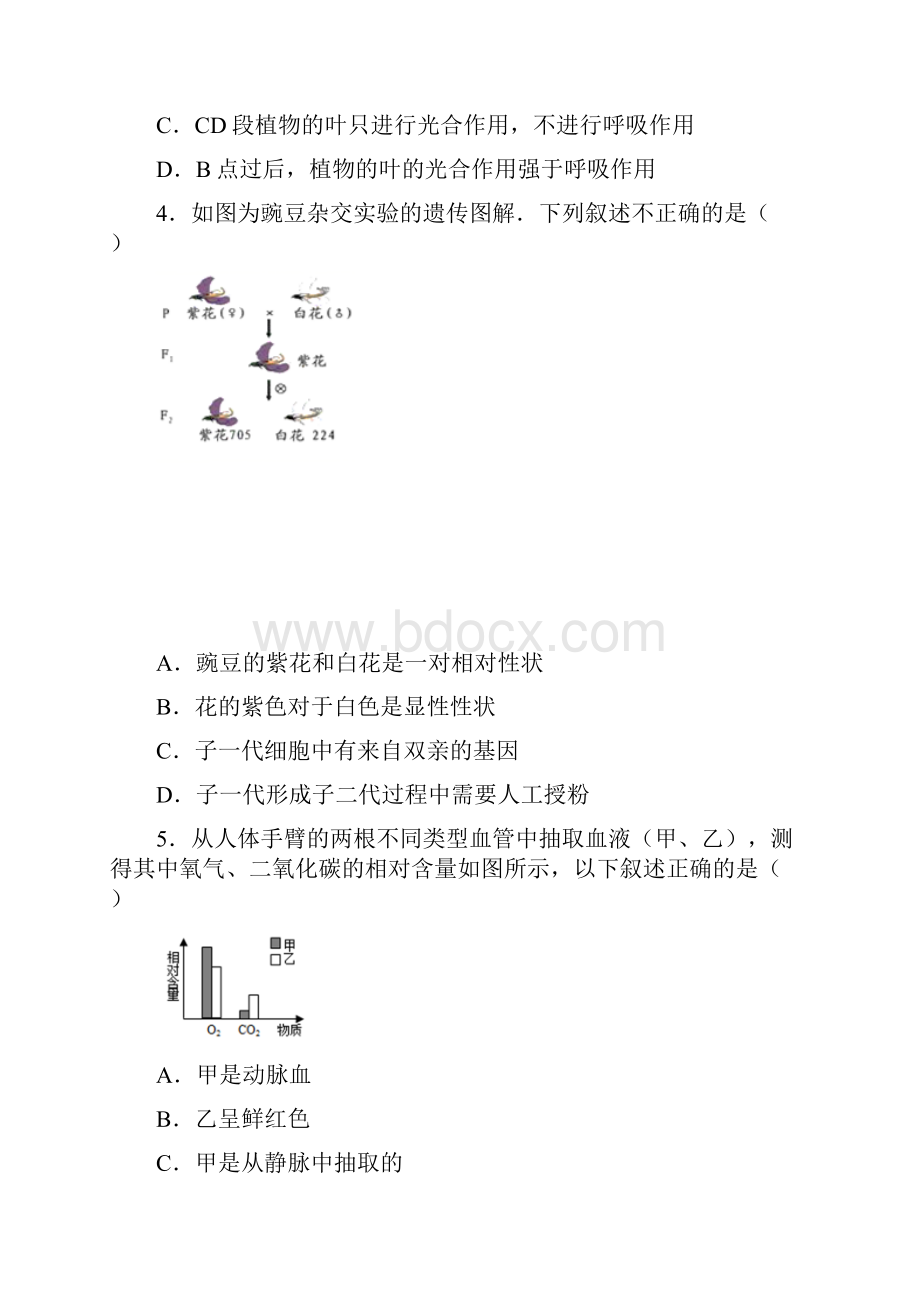 中考生物难题精选附答案Word格式文档下载.docx_第2页