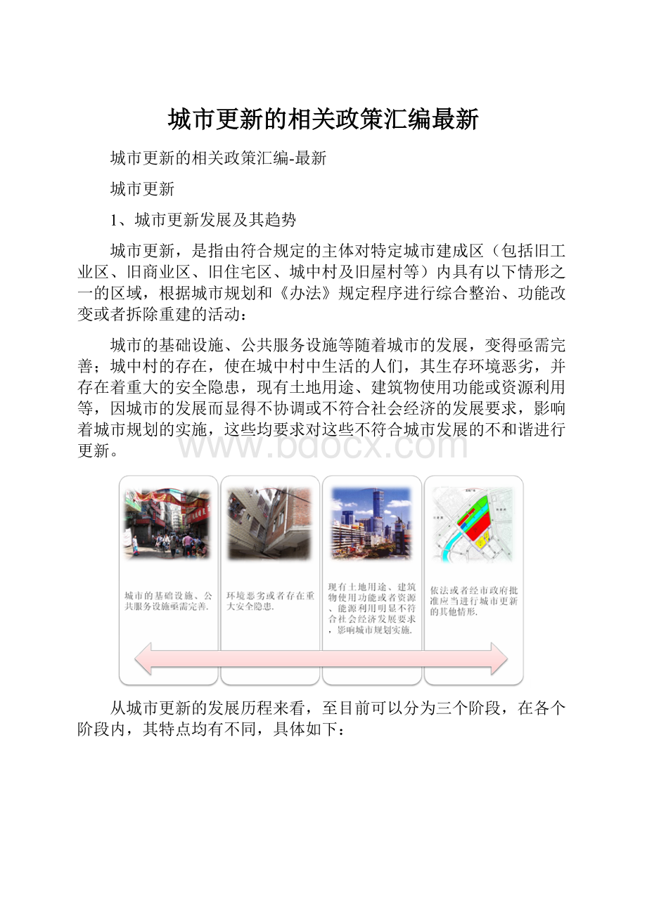 城市更新的相关政策汇编最新.docx