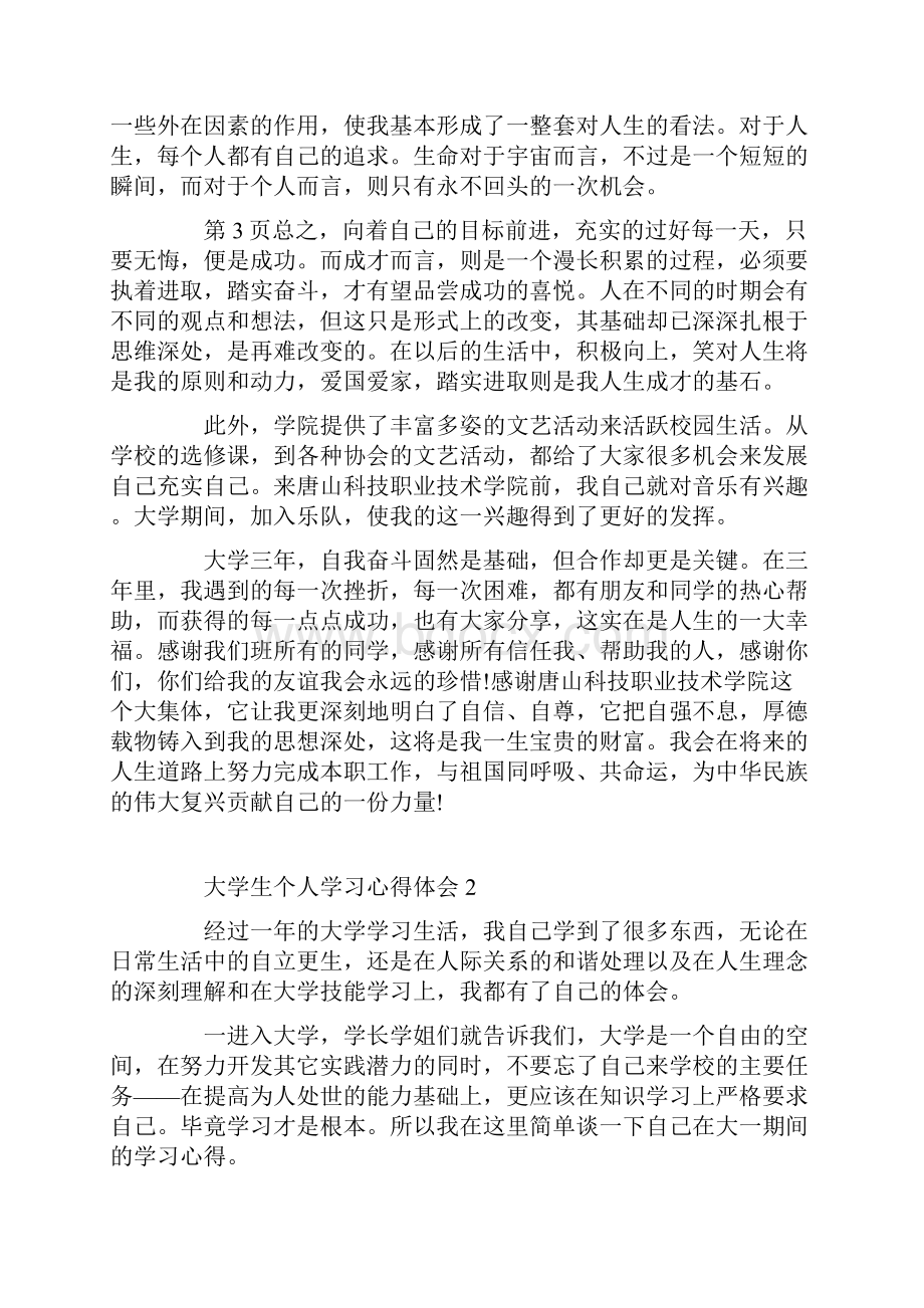 大学生个人学习心得体会5篇.docx_第2页