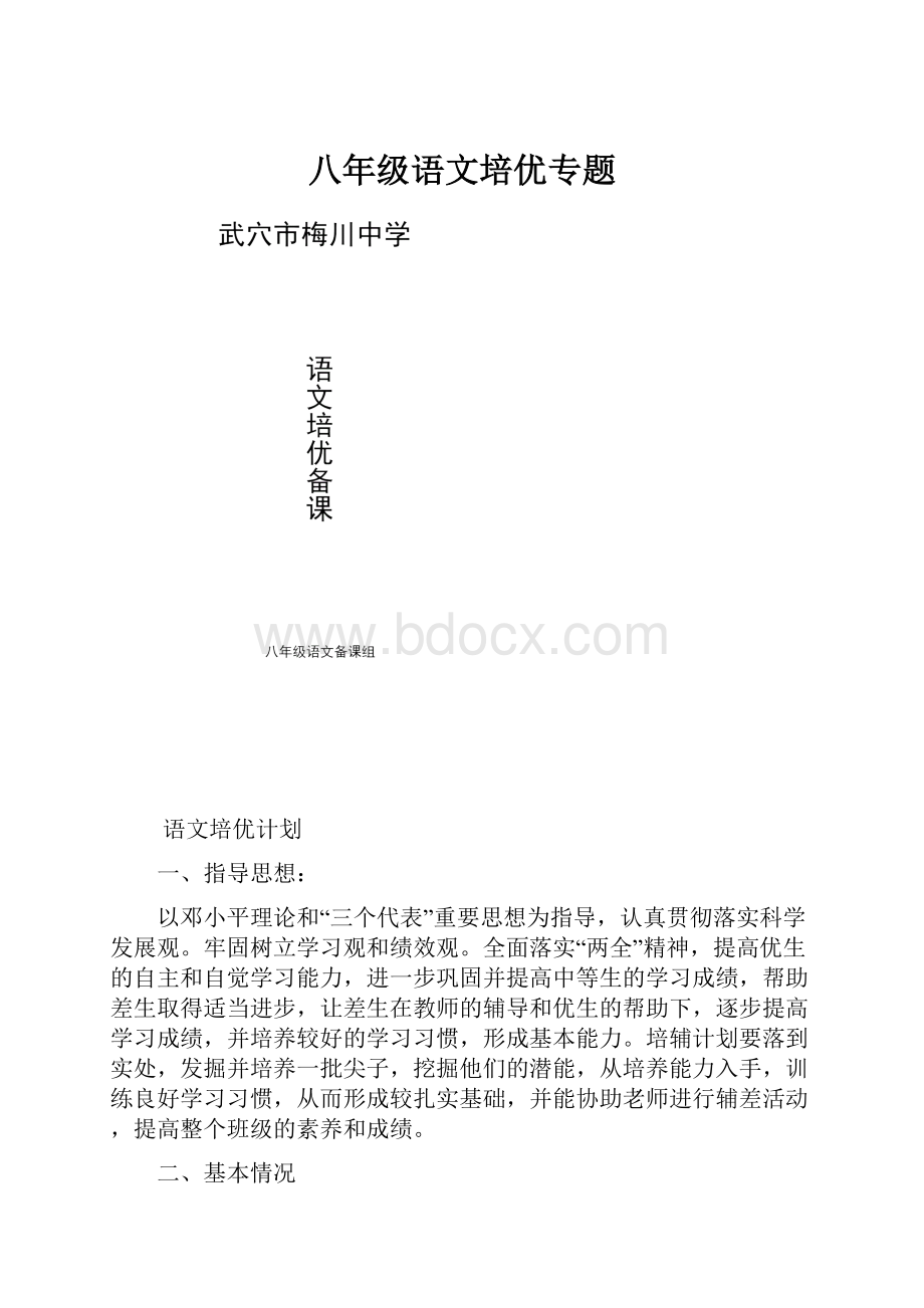 八年级语文培优专题.docx