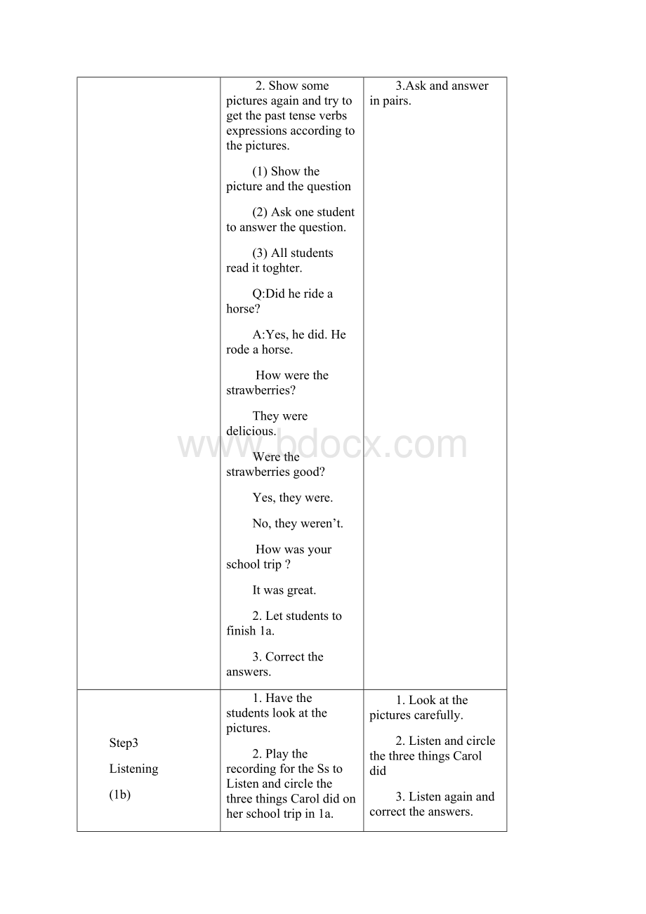 七年级英语下册 Unit 11How was your school trip教案 新版人教新目标版.docx_第3页