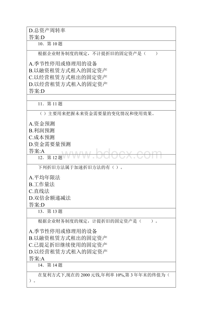 春华师财务管理学在线作业Word下载.docx_第3页