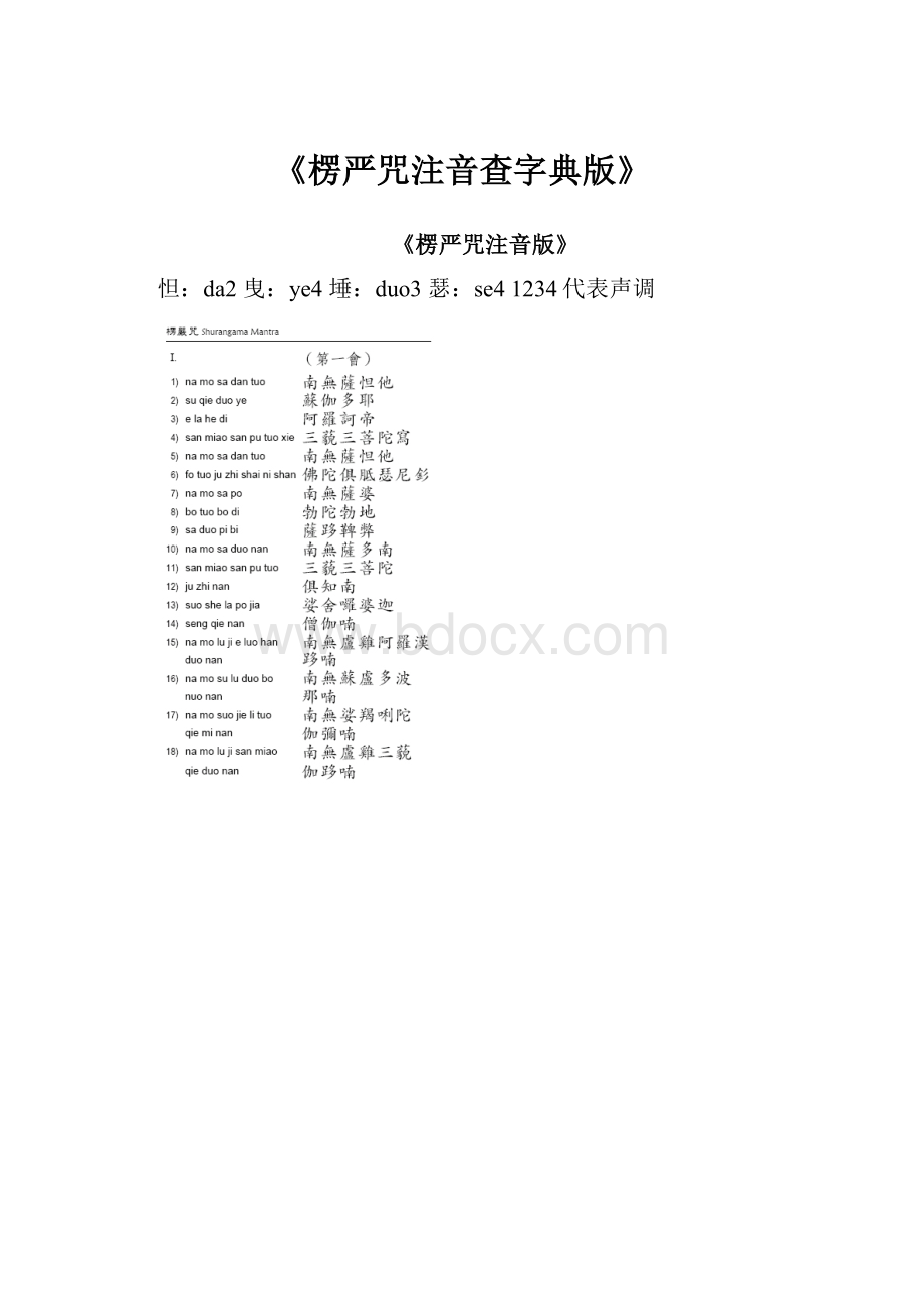 《楞严咒注音查字典版》.docx_第1页