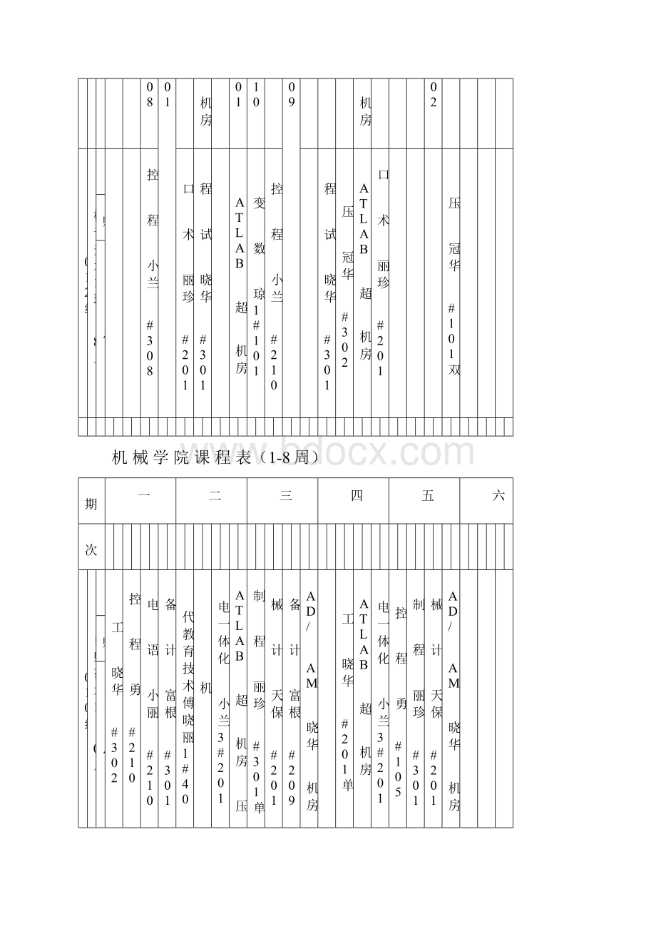 学年第二学期机械学院课表18周1016周.docx_第3页