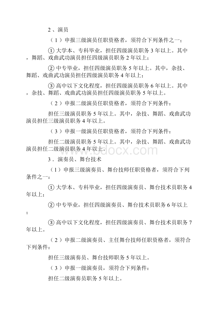 河南省艺术专业中高级职务任职资格申报评审条件试行.docx_第3页