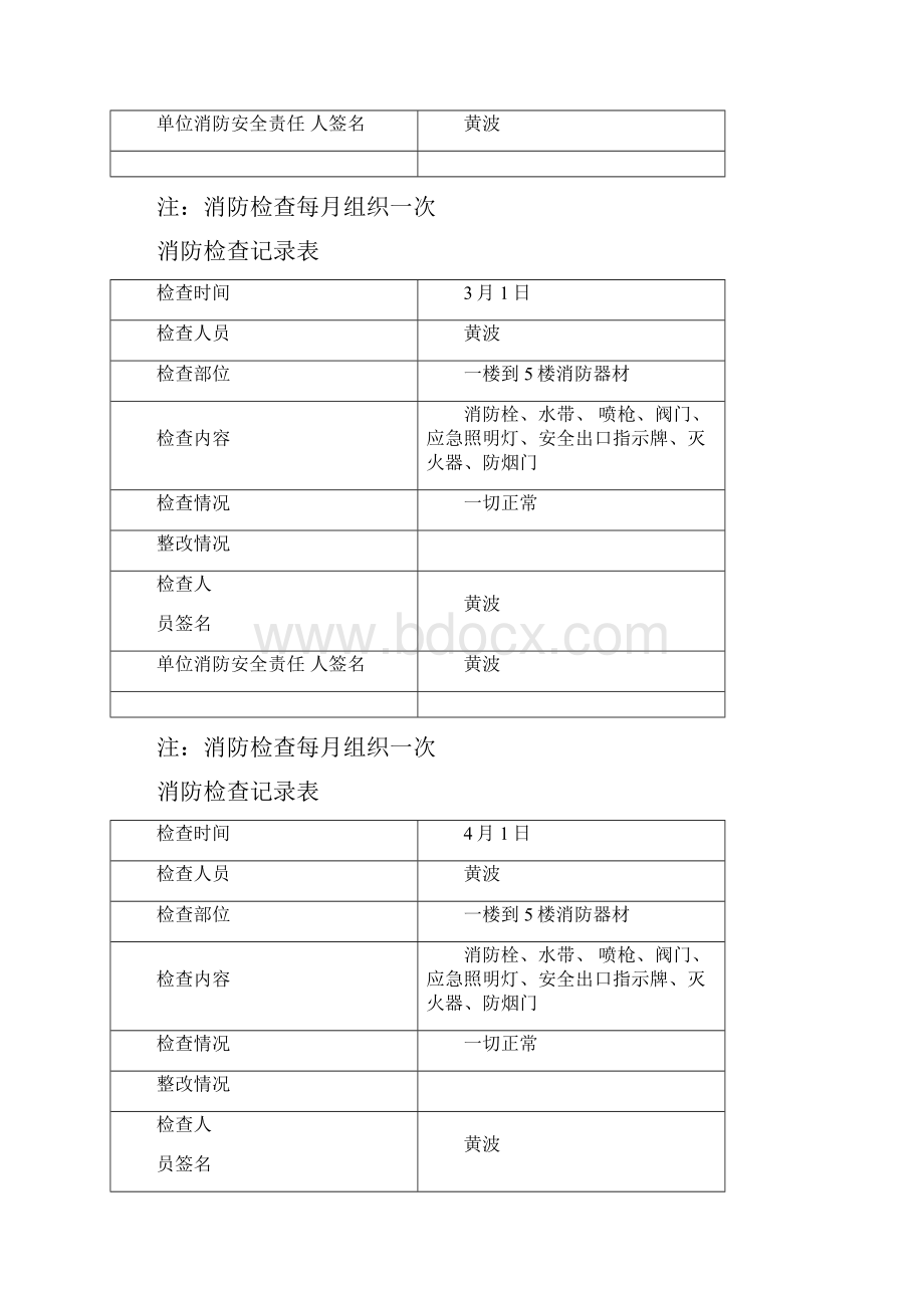 消防每月检查记录表.docx_第2页