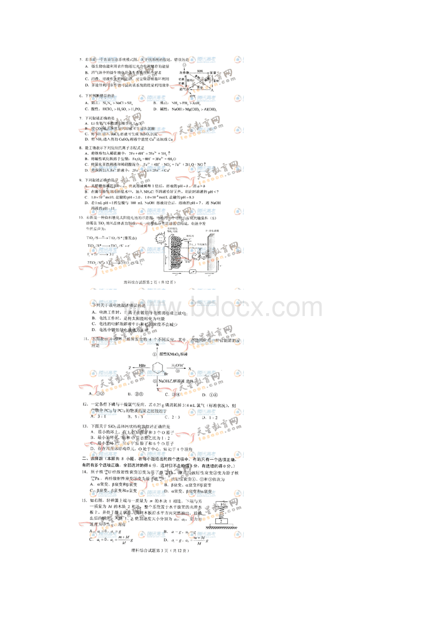 高考试题真题全国1卷理综卷.docx_第2页