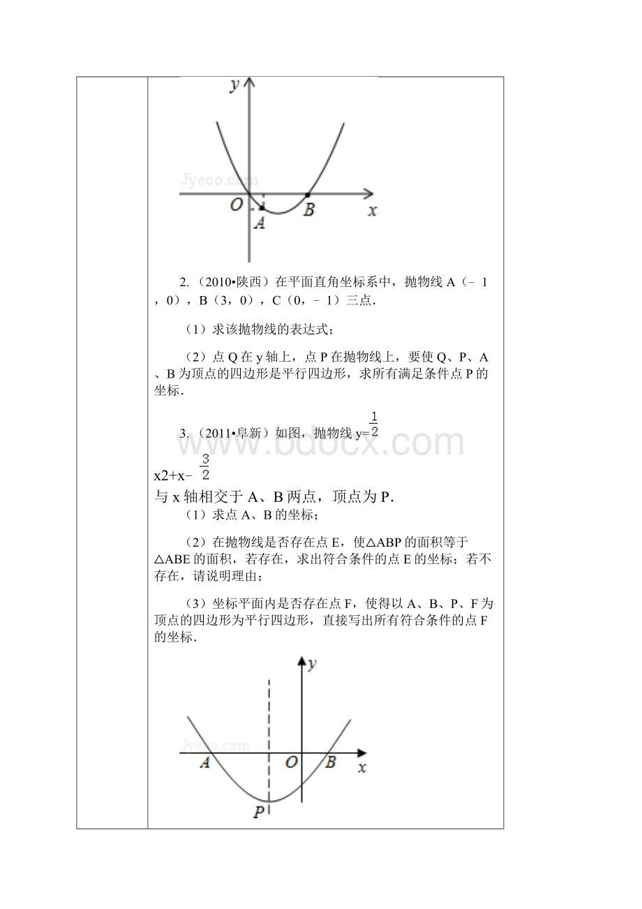 二次函数与平行四边形存在性问题11Word文档下载推荐.docx_第2页