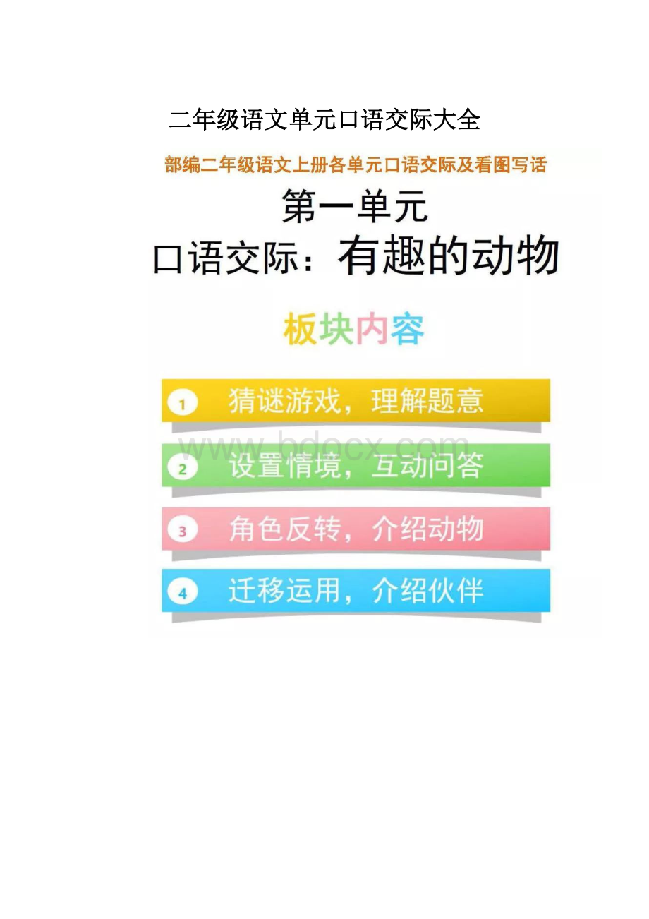 二年级语文单元口语交际大全Word格式.docx