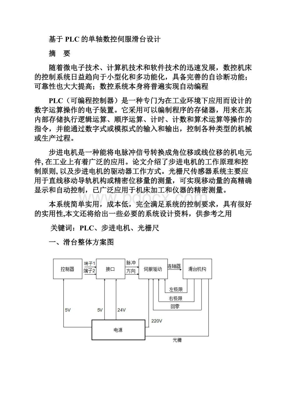 基于plc控制步进电机的数控滑台课程设计.docx_第2页