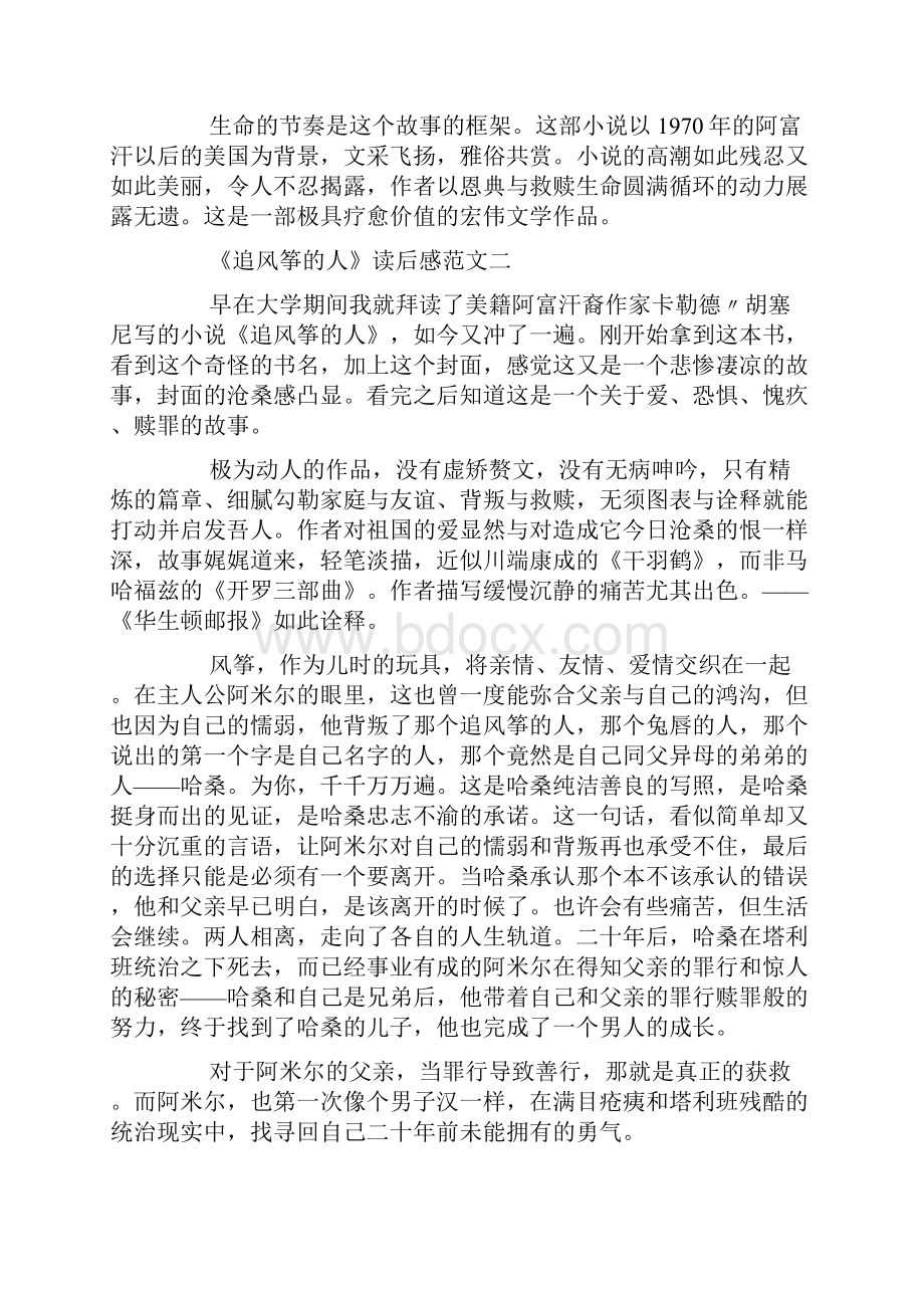 《追风筝的人》读后感最新范文1000字5篇.docx_第3页