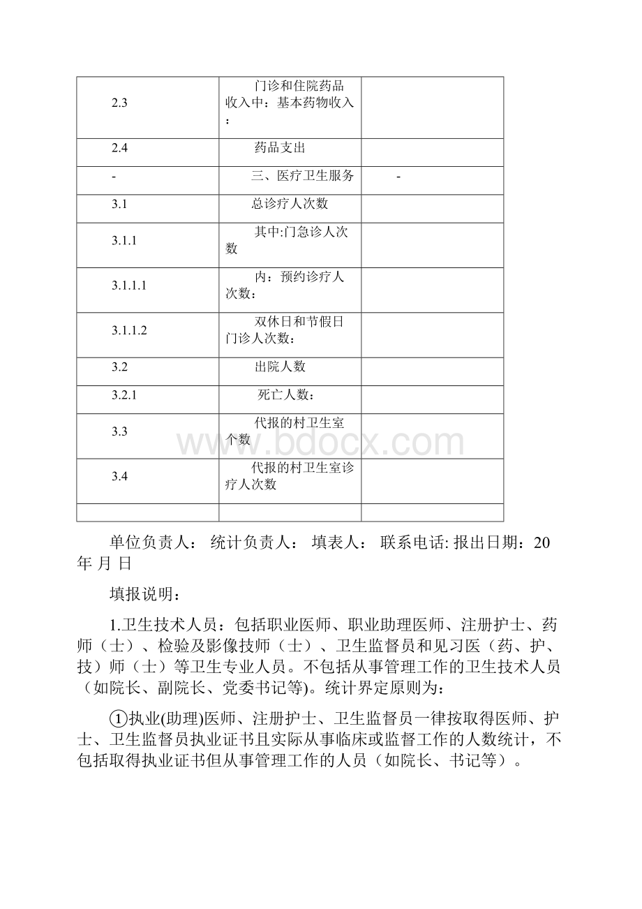 其他医疗机构月报表.docx_第2页