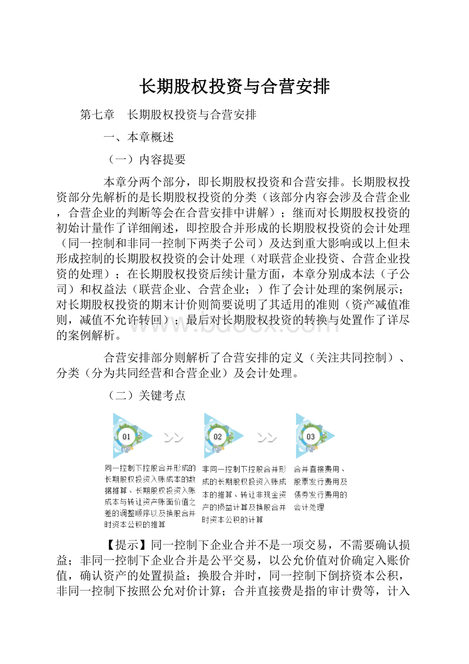 长期股权投资与合营安排Word格式文档下载.docx