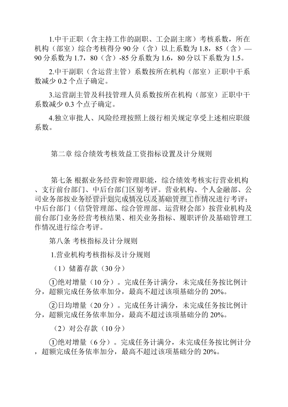 银行分支行年度综合绩效考核评价实施细则Word下载.docx_第3页