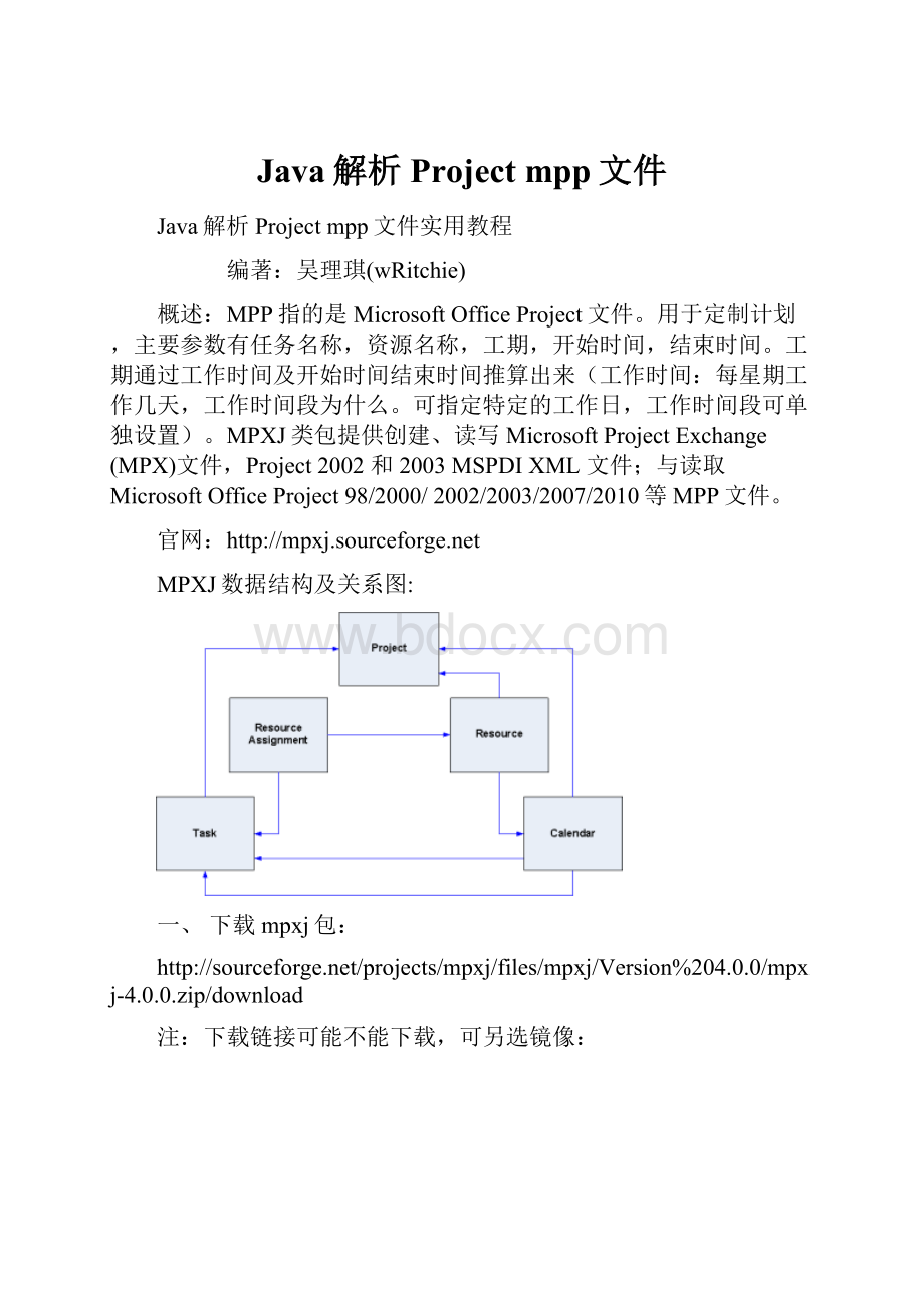 Java解析Project mpp文件.docx_第1页