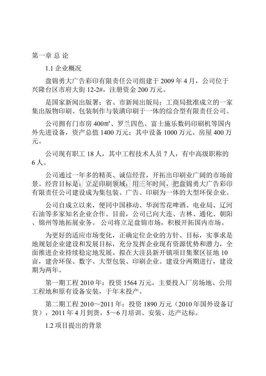 环保数字型包装印刷生产建设项目可行性报告.docx_第2页