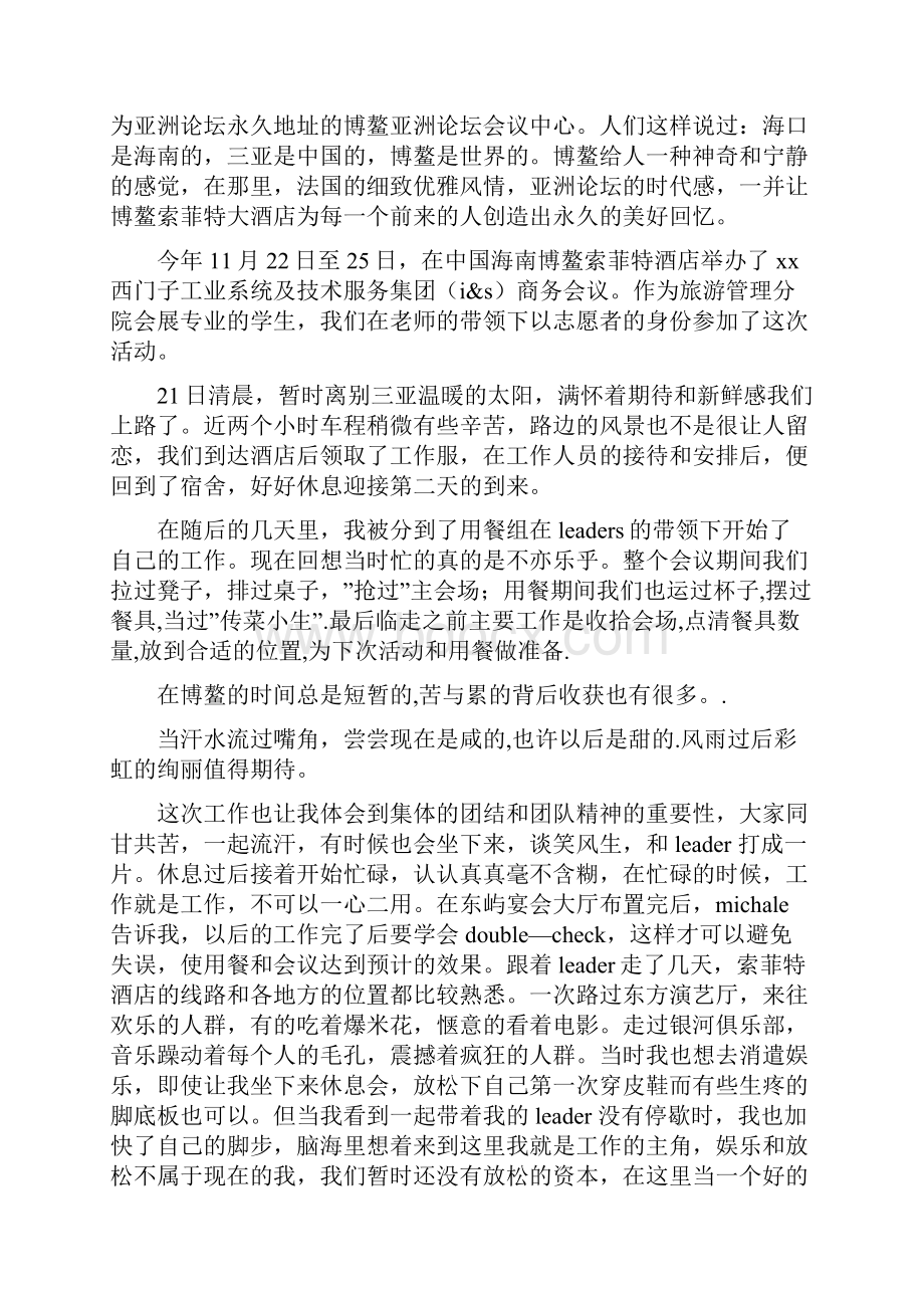 大学生酒店志愿者活动总结.docx_第3页