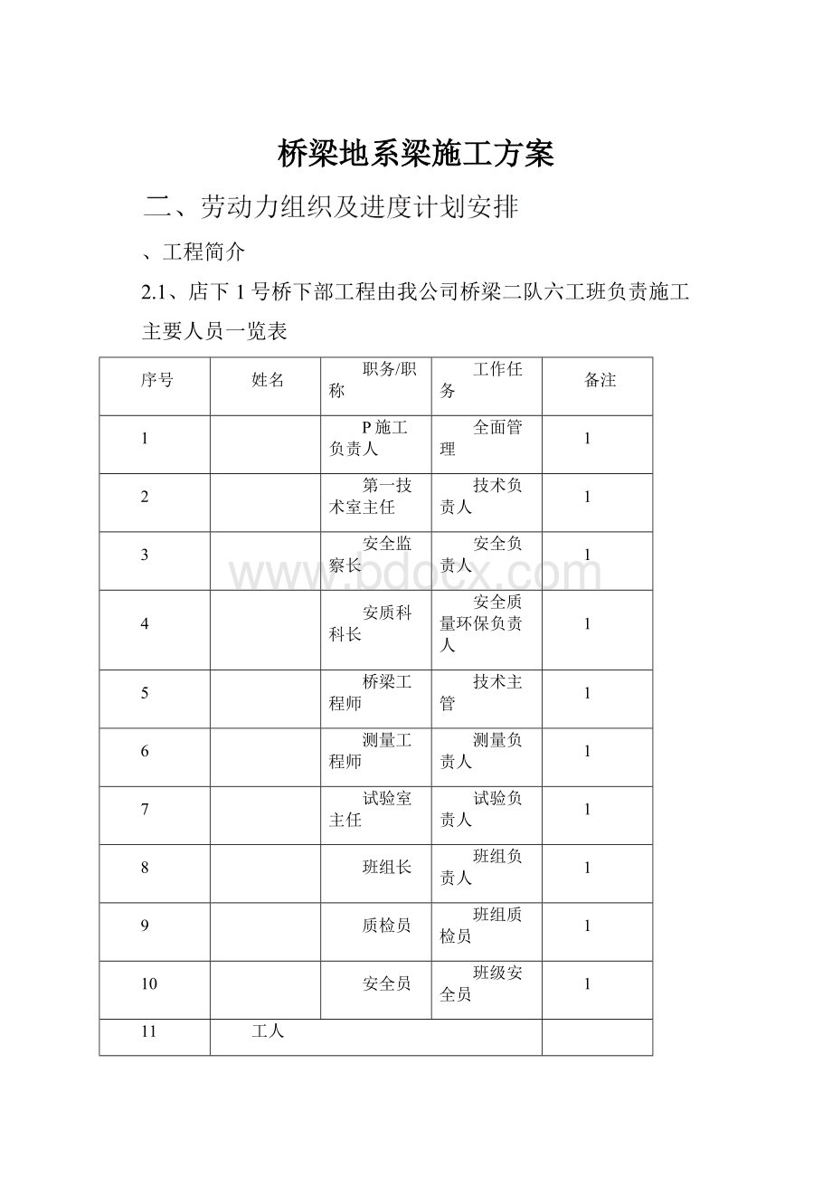 桥梁地系梁施工方案.docx