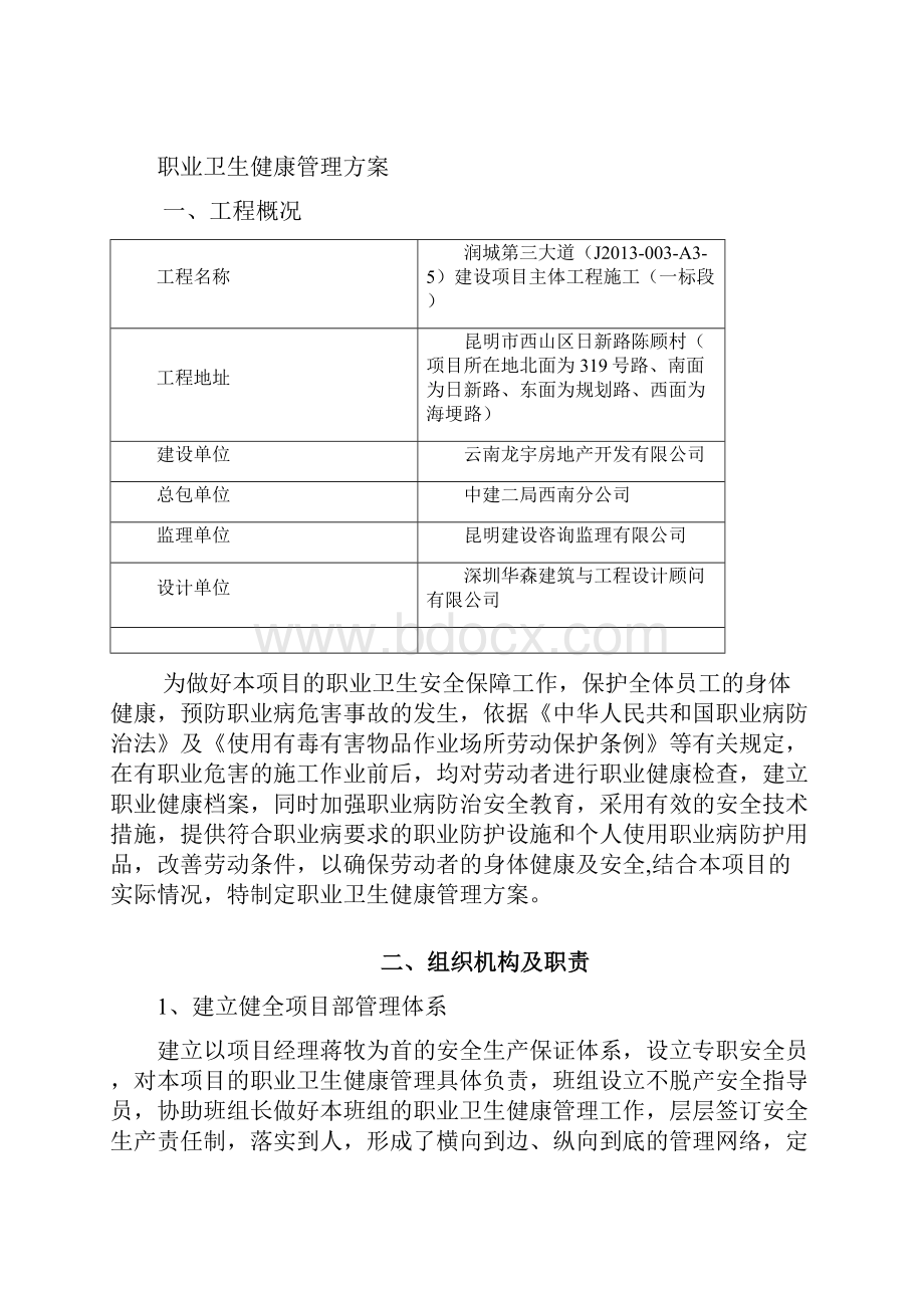 工程项目职业健康管理方案文档格式.docx_第2页