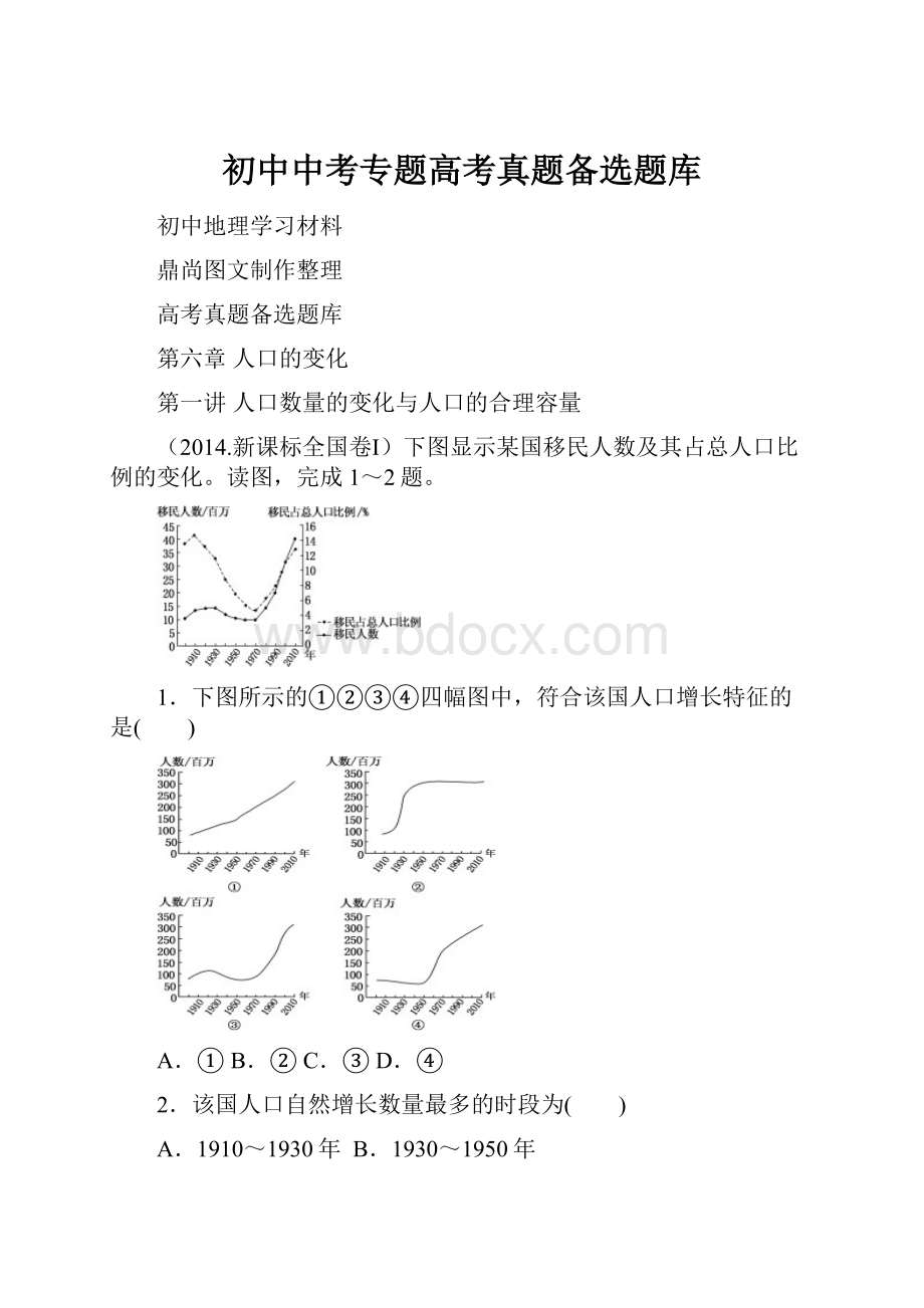 初中中考专题高考真题备选题库.docx_第1页