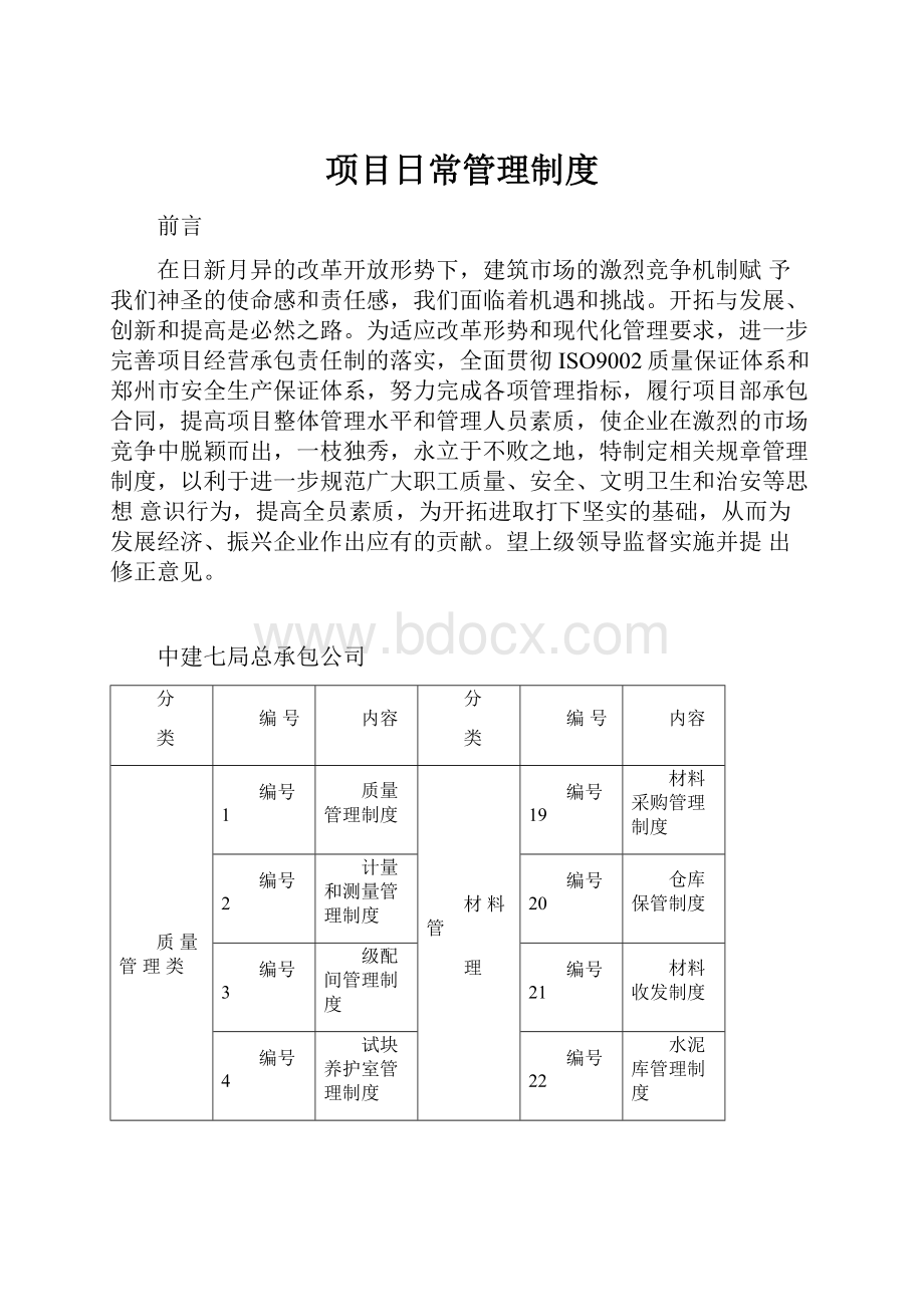 项目日常管理制度.docx_第1页