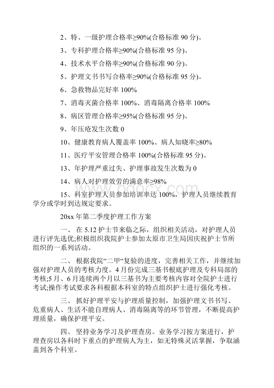 关于护理工作计划范文6篇Word下载.docx_第3页